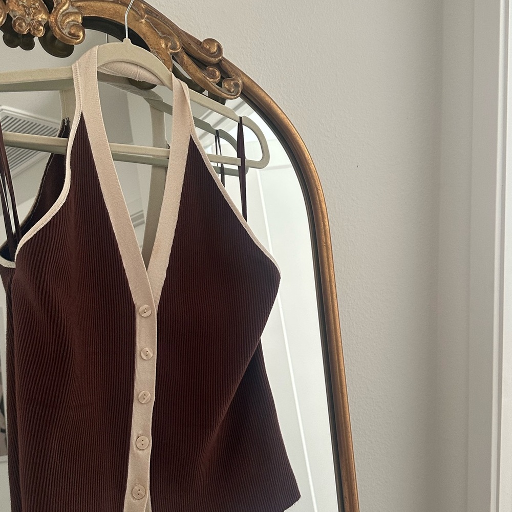 Abercrombie & Fitch Brown and Cream Top